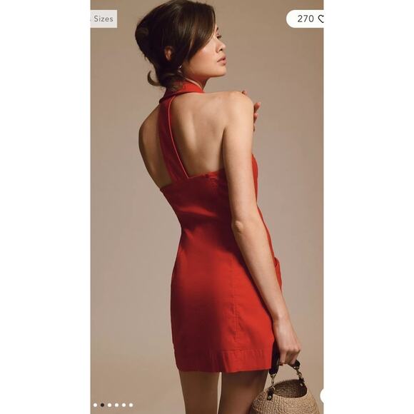 New Anthropologie Maeve Red Sleeveless T-Back Blazer Dress Size XS w/ Pockets - Picture 3 of 7